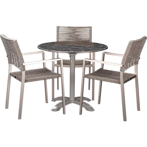 Outdoor Set Triton &amp; Nero Marble ø70cm