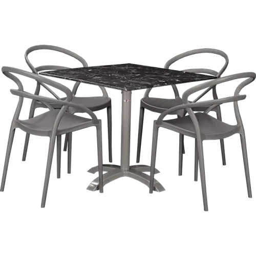 Outdoor Set Lena &amp; Nero Marble 80x80cm
